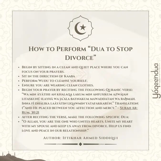 How to Perform “Dua to Stop Divorce”